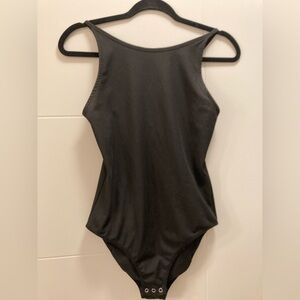 Top shop black ribbed body suit